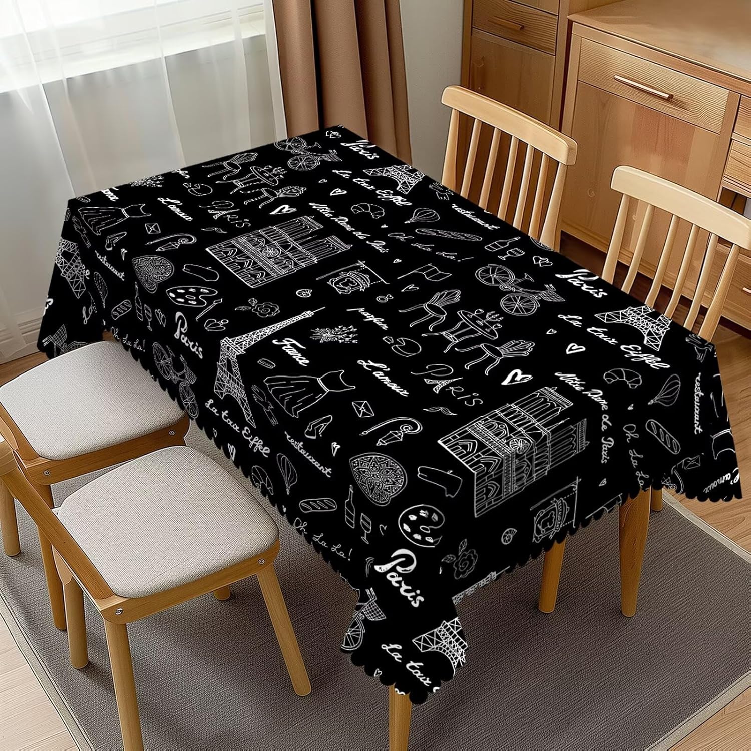 Home Textiles France - Eiffel Tower Tablecloth France Paris Romance