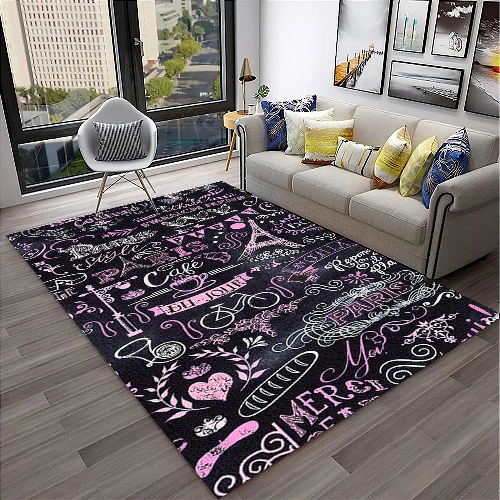 Home Textiles France - France Paris Eiffel Tower Retro Carpet