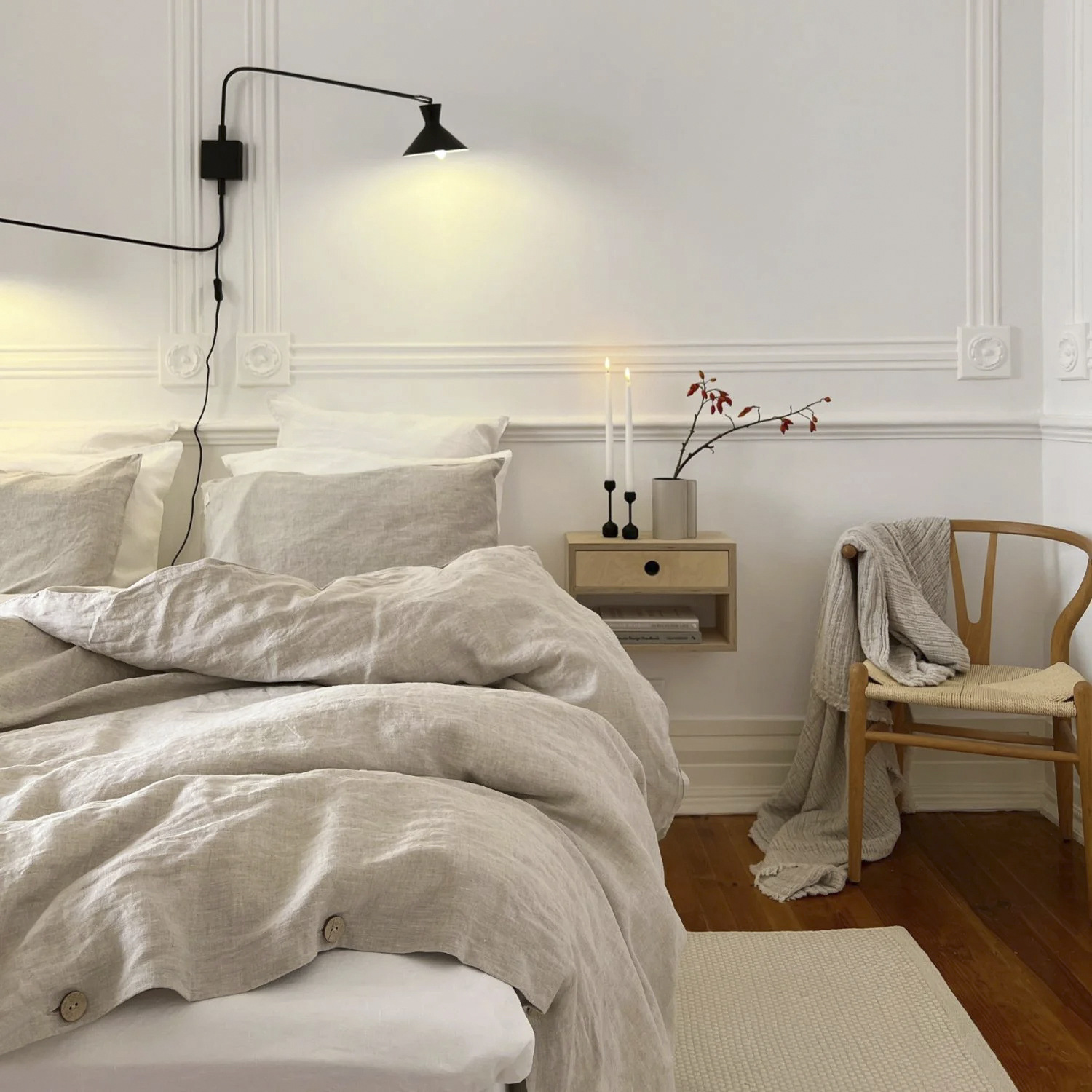Home Textiles France - 100% Linen Bed Duvet Cover Stone