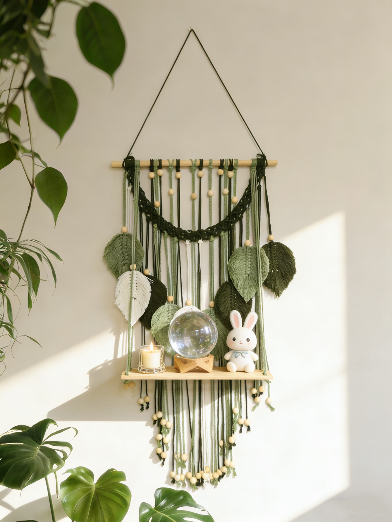 Boho Macrame Wall Hanging Shel - Home Art Textiles avis et prix