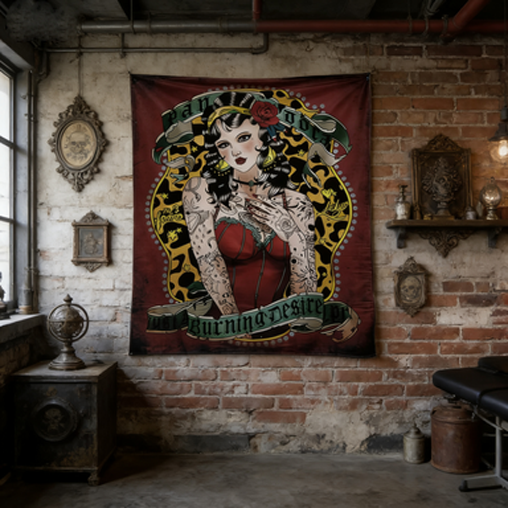 Old School Font Tapestry Regga - Home Textiles Industry avis et prix