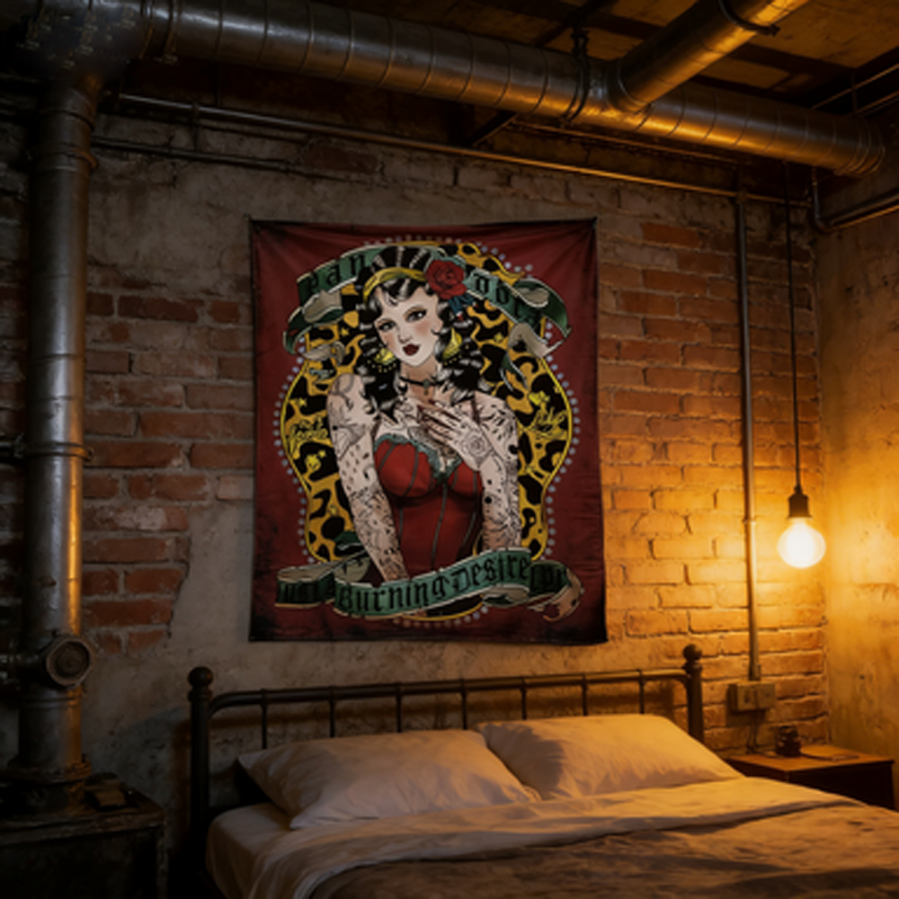 Old School Font Tapestry Regga - Home Textiles Industry avis et prix