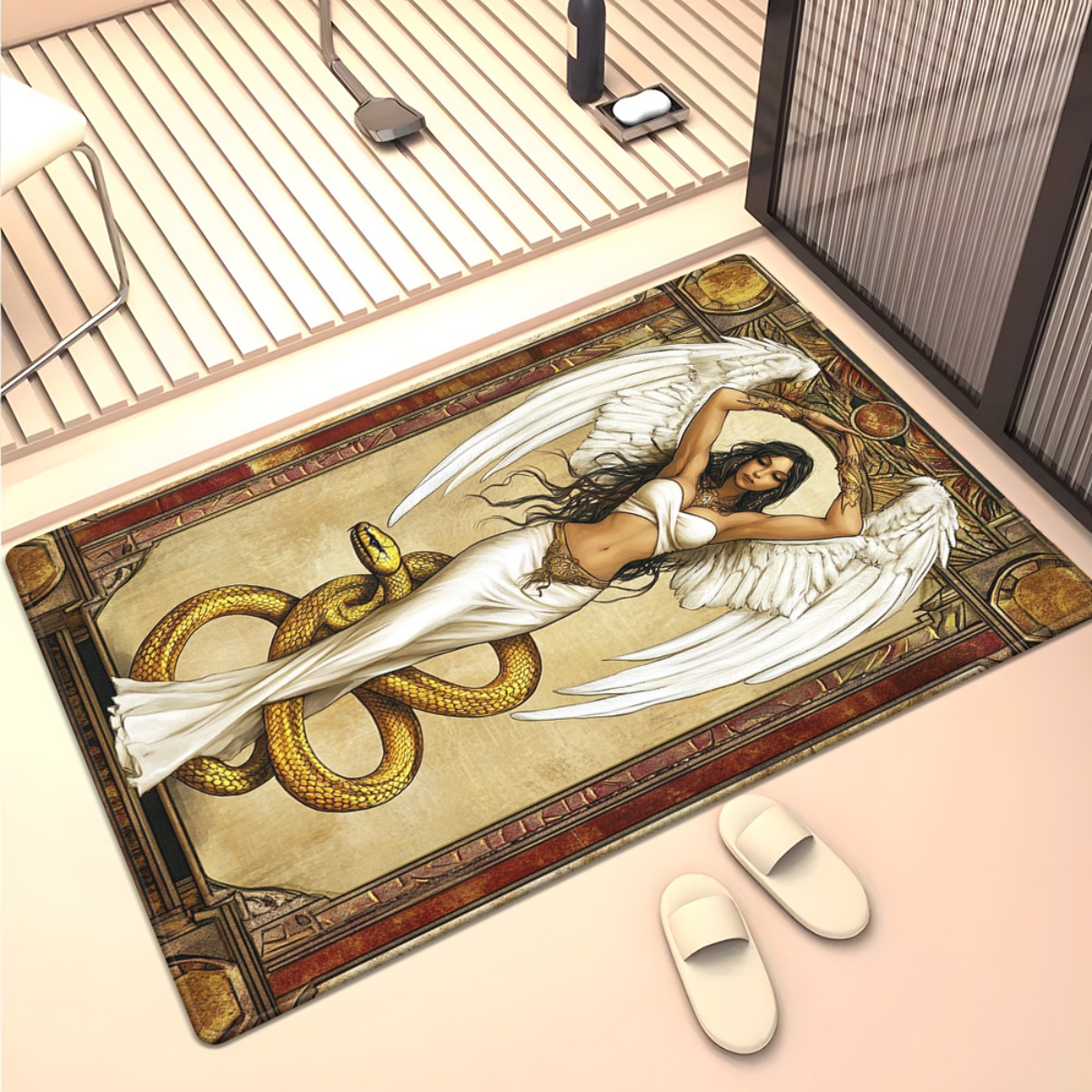 Angel Snake Golden Symbol Crys - Home Art Textiles avis et prix