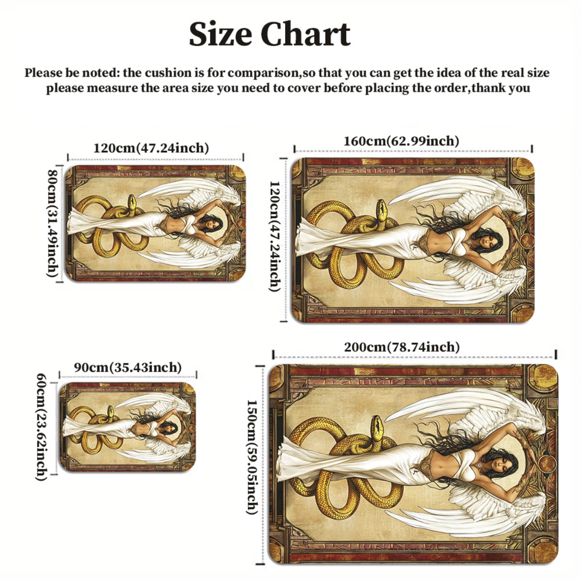 Angel Snake Golden Symbol Crys - Home Art Textiles avis et prix