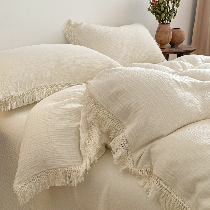 Tassels Duvet Cover Set 100% C - Home Textiles France avis et prix