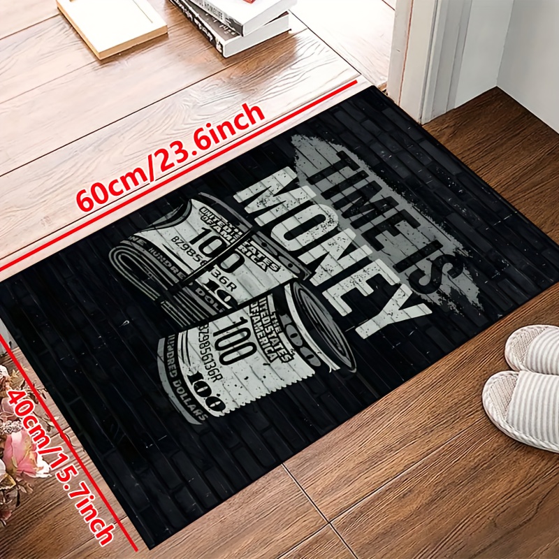 TIME IS MONEY Pop Art Area Rug - Home Art Textiles avis et prix