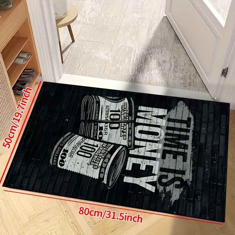 TIME IS MONEY Pop Art Area Rug - Home Art Textiles avis et prix