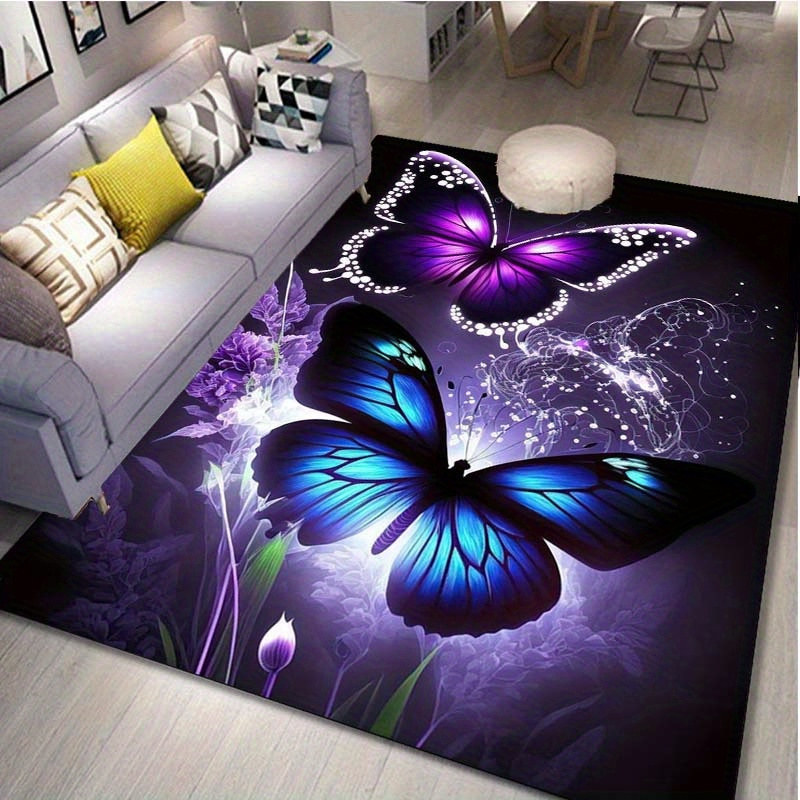 Vibrant Butterfly and Purple F - Home Art Textiles avis et prix