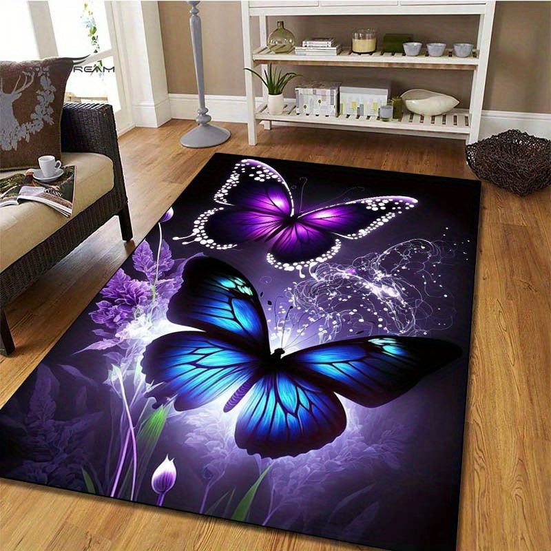 Vibrant Butterfly and Purple F - Home Art Textiles avis et prix