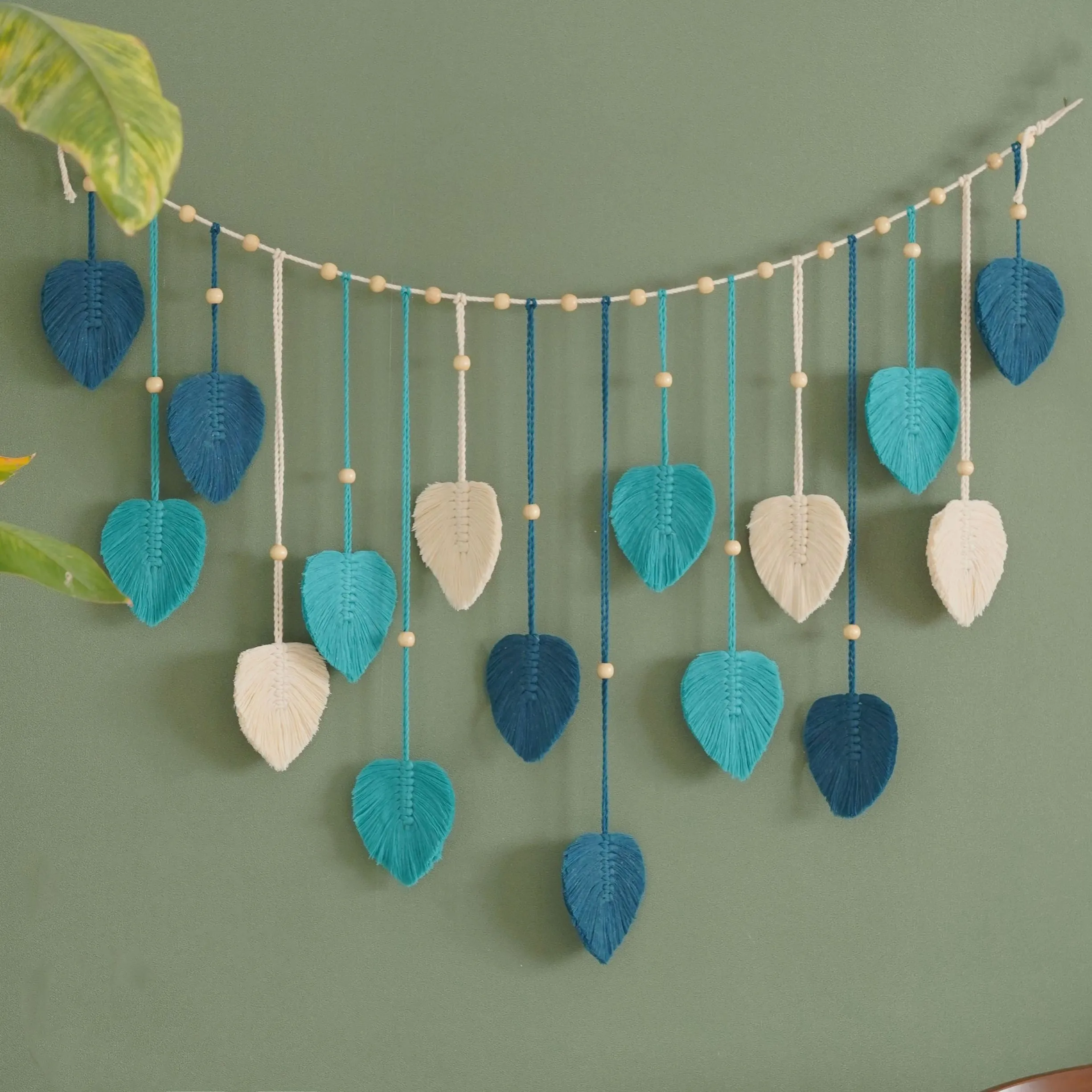 1 Pc Green Leaves Garland, Mac - Home Art Textiles avis et prix