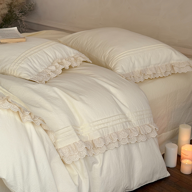 100%Washed Cotton Soft Cream-C - Home Textiles France avis et prix