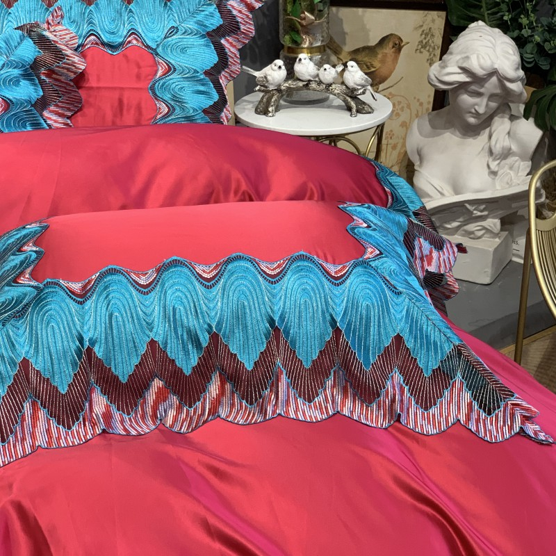 Luxury Red 1000TC Egyptian Cot - Home Textiles France avis et prix