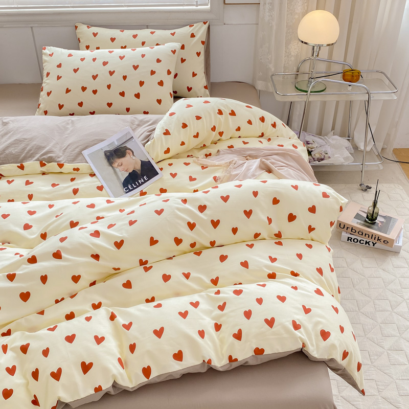 Korean Style Bedding Set Red H - Home Textiles France avis et prix