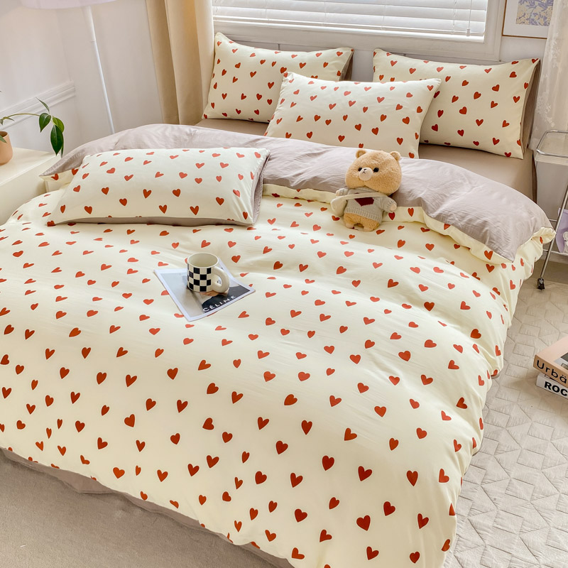 Korean Style Bedding Set Red H - Home Textiles France avis et prix